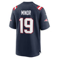NE.Patriots #19 Kobee Minor Navy Team Game Jersey PARK