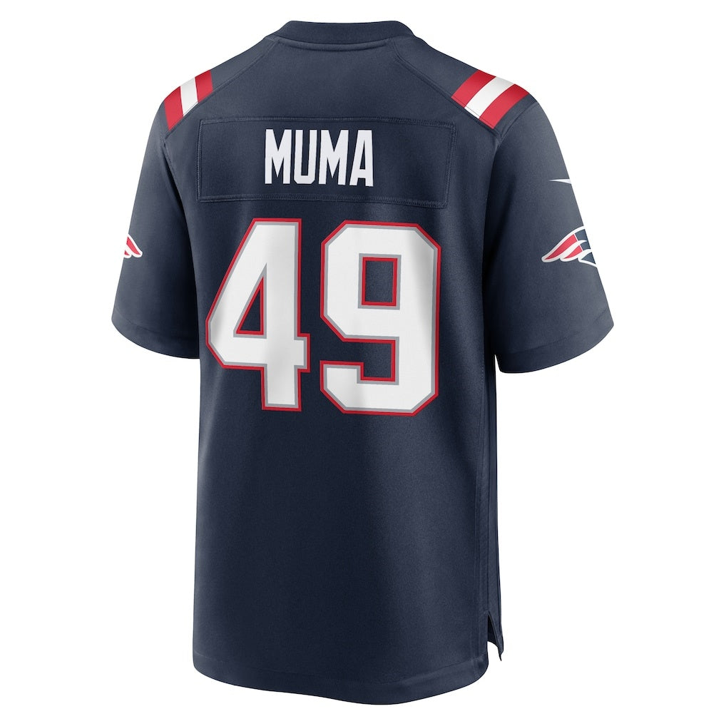 NE.Patriots #49 Chad Muma Navy Team Game Jersey PARK