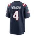 NE.Patriots #4 Craig Woodson Navy Team Game Jersey PARK