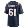 NE.Patriots #61 Darrian Dalcourt Navy Team Game Jersey PARK