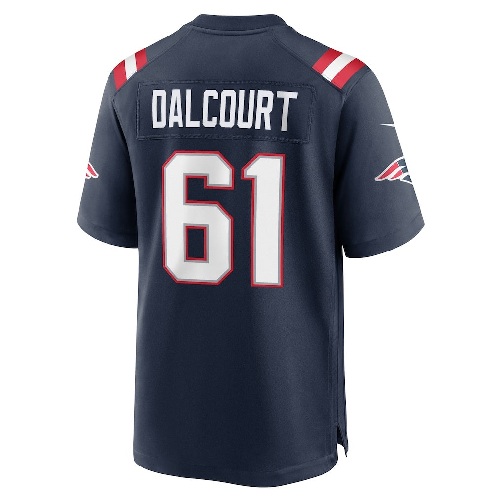 NE.Patriots #61 Darrian Dalcourt Navy Team Game Jersey PARK