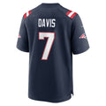 NE.Patriots #7 Carlton Davis Navy Team Game Jersey PARK
