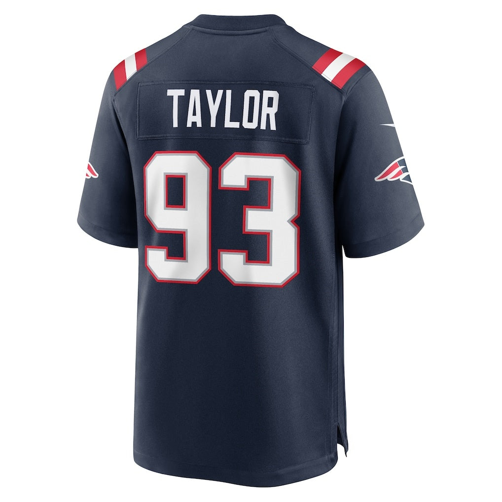 NE.Patriots #93 Leonard Taylor Navy Team Game Jersey PARK