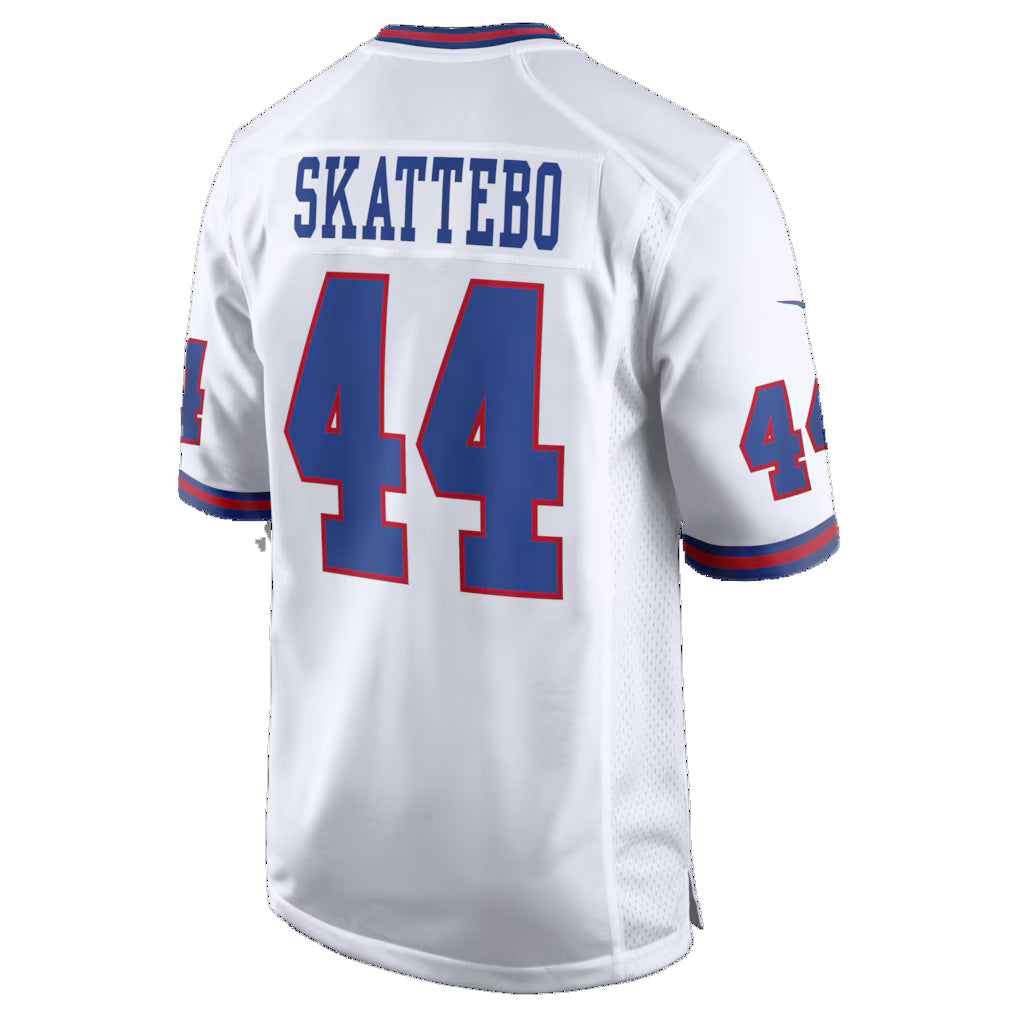 NY.Giants #44 Cam Skattebo White Alternate Vintage White Game Jersey PARK