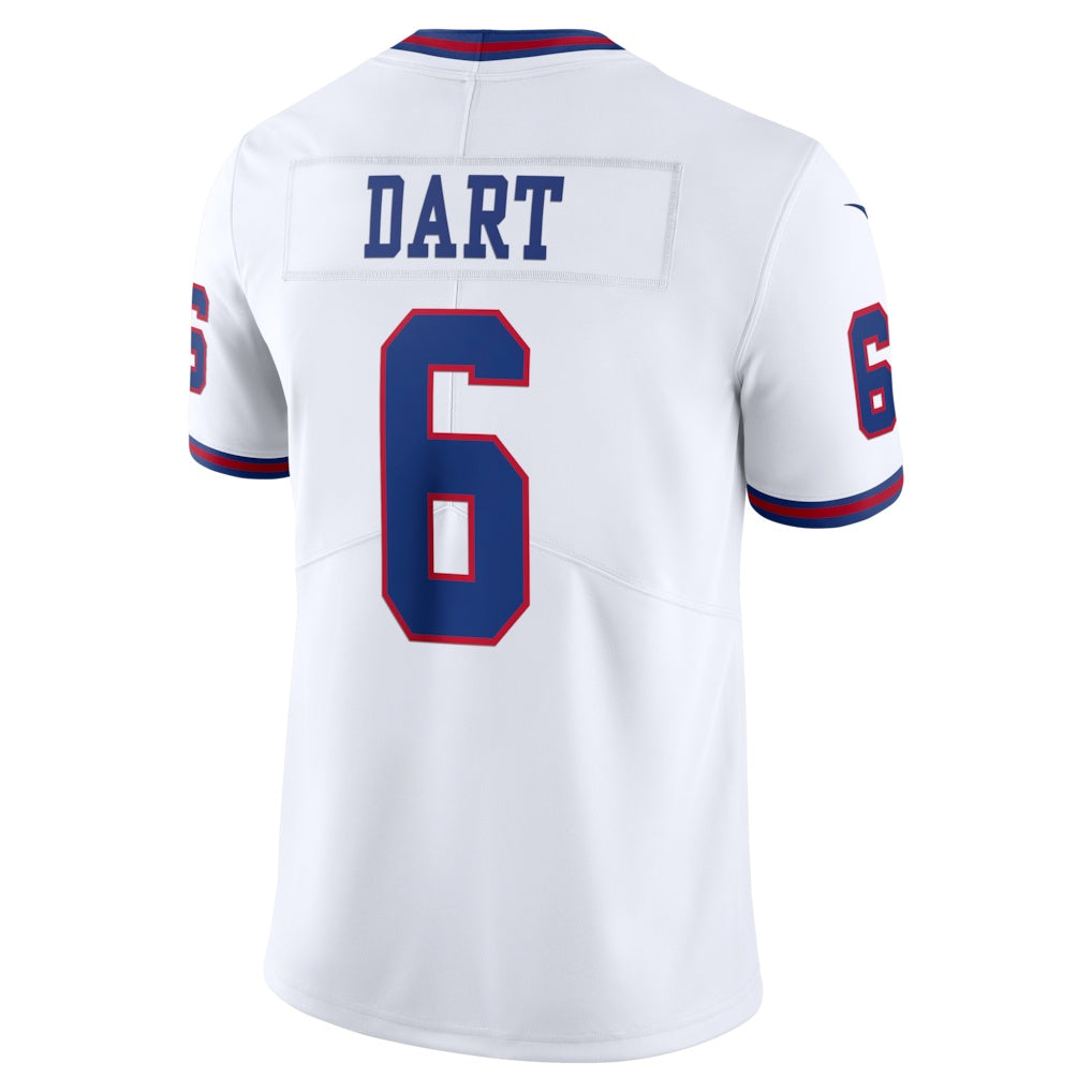 NY.Giants #6 Jaxson Dart White Vintage White Vapor Untouchable Stitched Limited Jersey PARK
