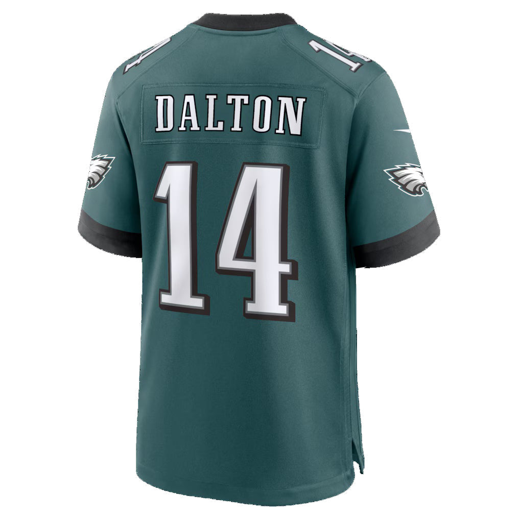 P.Eagles #14 Andy Dalton Midnight Green Team Game Jersey PARK