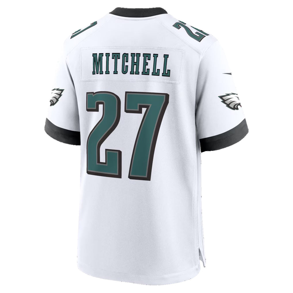 P.Eagles #27 Quinyon Mitchell White Game Jersey PARK