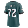 P.Eagles #72 Markel Bell Midnight Green Team Game Jersey PARK
