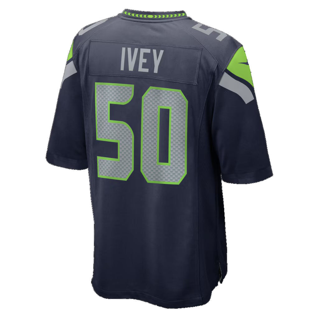 S.Seahawks #50 Jared Ivey College Navy Team Game Jersey PARK