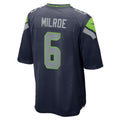 S.Seahawks #6 Jalen Milroe College Navy Team Game Jersey PARK