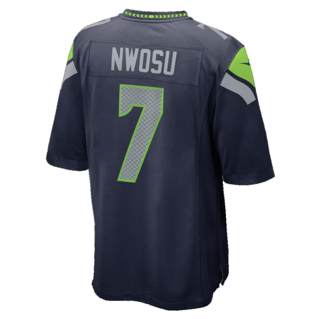S.Seahawks #7 Uchenna Nwosu College Navy Team Game Jersey PARK