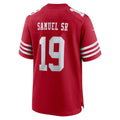SF.49ers #19 Deebo Samuel Sr Scarlet Team Game Jersey PARK