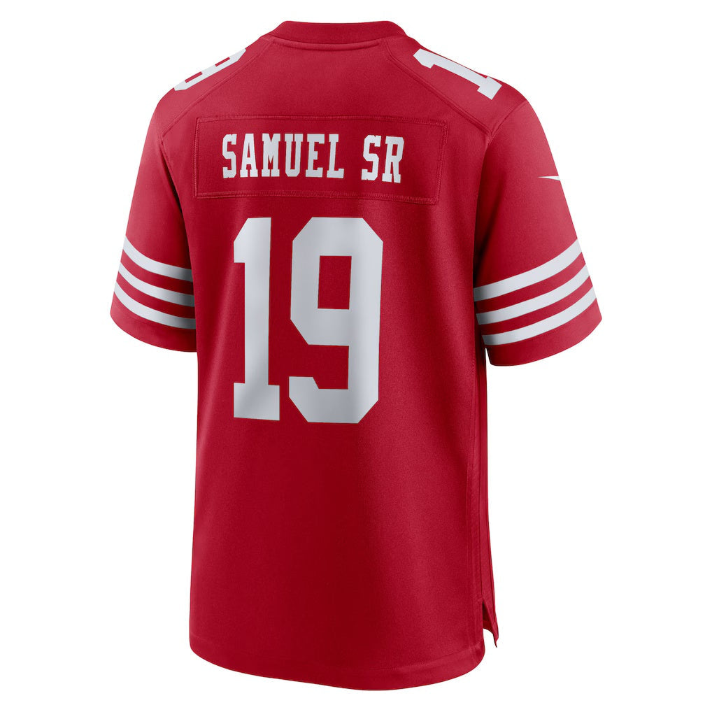 SF.49ers #19 Deebo Samuel Sr Scarlet Team Game Jersey PARK