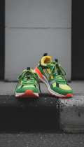 Spray Green statement sneakers